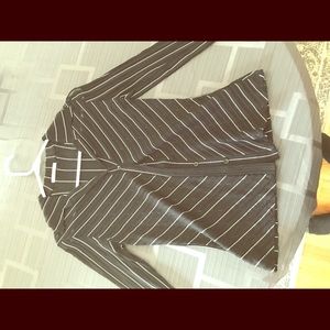 Pinstripe button down blouse